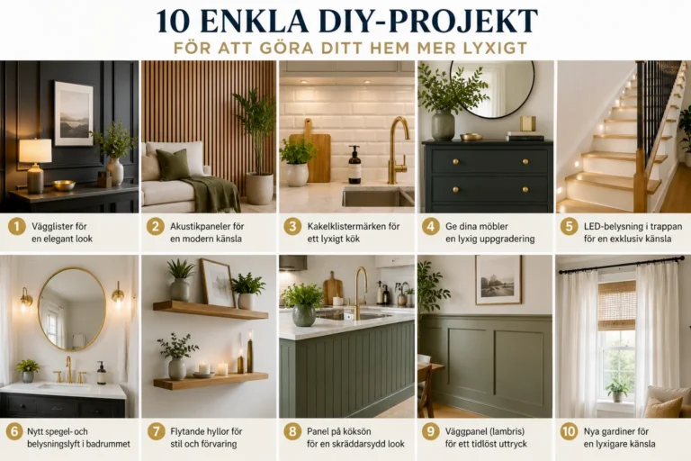 10 enkla DIY-projekt som får ditt hem att se lyxigare ut