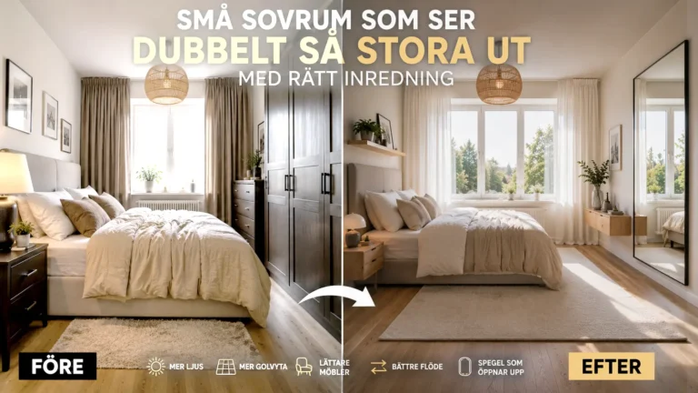 Små sovrum som ser dubbelt så stora ut med rätt inredning