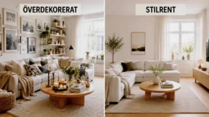 För mycket dekoration, kall belysning och andra vanliga misstag kan få hemmet att kännas mindre exklusivt. Upptäck hur du skapar ett mer stilrent och harmoniskt hem.