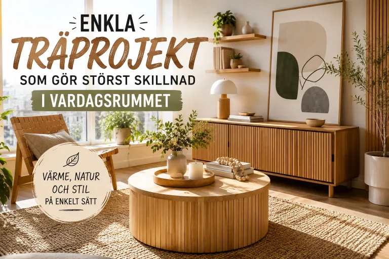 DIY-träprojekt som gör ditt hem varmare och modernare