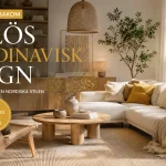 Ljust skandinaviskt vardagsrum med naturliga material och tidlös nordisk design med elegant modern inredning