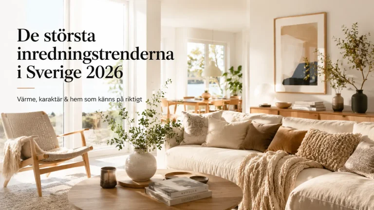 De största inredningstrenderna i Sverige 2026