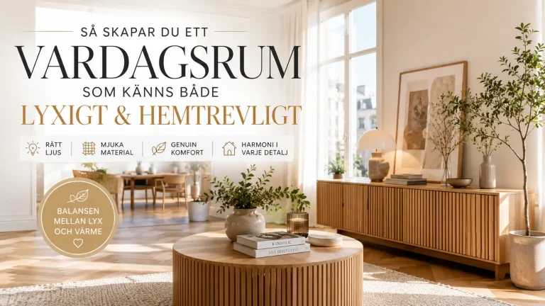 Så skapar du ett vardagsrum som känns både lyxigt och hemtrevligt